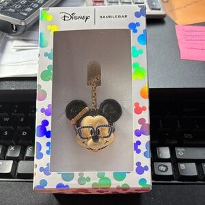 BaubleBar Mickey Mouse Keychain in Gold, Black & Blue